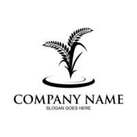 gemakkelijk logo ontwerp voor landbouw, agronomie, tarwe boerderij Aan wit achtergrond vector
