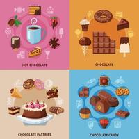 chocolade platte concept vectorillustratie vector