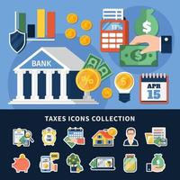 belastingen iconen collectie vector