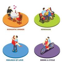 dating 2x2 ontwerpconcept vectorillustratie vector