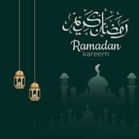 ramadan kareem arabische kalligrafie met traditionele islamitische ornamenten. vector illustratie