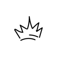 kroon hand- getrokken icoon voor koning en koningin vector