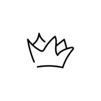 kroon hand- getrokken icoon voor koning en koningin vector