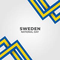 vectorillustratie van de onafhankelijkheidsdag van Zweden. nationale feestdag zweden. vector illustratie