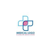 medisch Gezondheid zorg logo ontwerp, postzegel embleem insigne ontwerp sjabloon vector