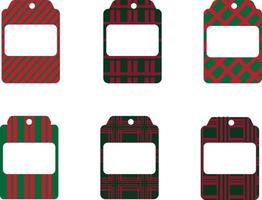 reeks van Kerstmis labels. Schots stijl. hoog kwaliteit vector illustratie.