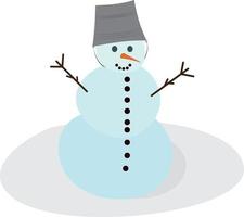 Kerstmis ansichtkaart. sneeuwman. hoog kwaliteit illustratie. vector