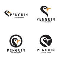 gemakkelijk pinguïn logo ontwerp sjabloon illustratie. vector