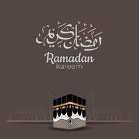 ramadan kareem arabische kalligrafie met traditionele islamitische ornamenten. vector illustratie