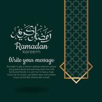 ramadan kareem arabische kalligrafie met traditionele islamitische ornamenten. vector illustratie