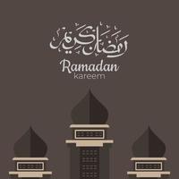 ramadan kareem arabische kalligrafie met traditionele islamitische ornamenten. vector illustratie