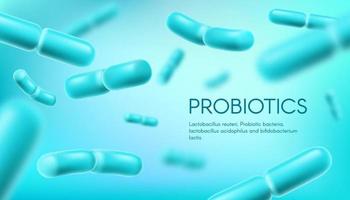 probiotisch bacteriën, lactobacillus acidophilus vector