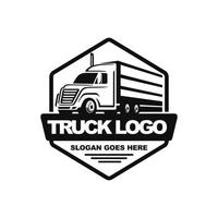 vrachtwagen logo ontwerp vectorillustratie vector