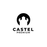 vector kasteel logo ontwerp concept illustratie idee