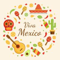 Viva Mexico Vector achtergrond