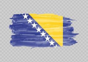 waterverf schilderij vlag van Bosnië vector