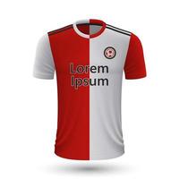 realistisch voetbal overhemd feyenoord vector