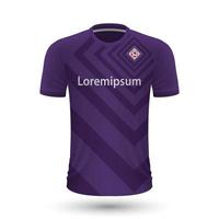 realistisch voetbal overhemd fiorentina vector