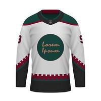 realistisch ijs hockey weg Jersey Arizona, overhemd sjabloon vector