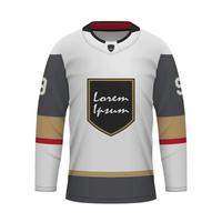 realistisch ijs hockey weg Jersey vegas, overhemd sjabloon vector