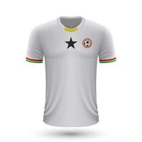 realistisch voetbal overhemd van Ghana vector