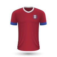 realistisch voetbal overhemd van costa rica vector