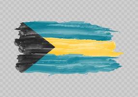 waterverf schilderij vlag van Bahamas vector