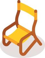 3d vector beeld van een geel stoel