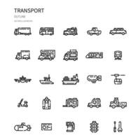 vervoer overzicht pictogramserie. pictogram voor website, applicatie, print, posterontwerp, etc. vector