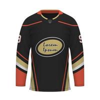 realistisch ijs hockey overhemd van anaheim, Jersey sjabloon vector