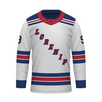 realistisch ijs hockey weg Jersey nieuw york rangers , overhemd sjabloon vector
