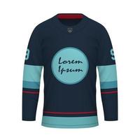 realistisch ijs hockey overhemd van Seattle, Jersey sjabloon vector