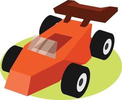 Gaan kart voertuig, racing auto, vector beeld