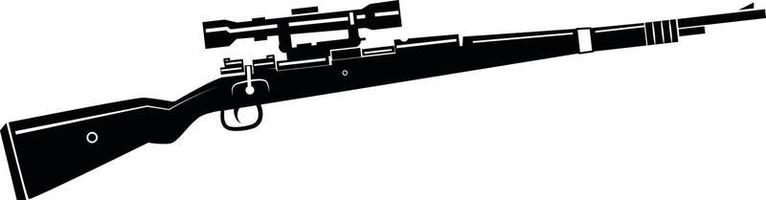 vector beeld van een geweer- met scherpschutter