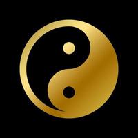 yin yang symbool geïsoleerd, daoïsme geloofsteken vector