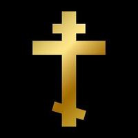 orthodox kruis symbool geïsoleerd christus kerk teken vector