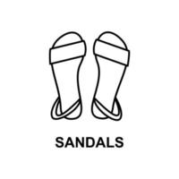 sandalen vector icoon