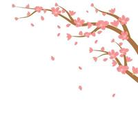 waterverf sakura kader vector