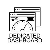 toegewijd dashboard vector icoon