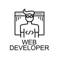 web ontwikkelaar vector icoon