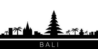 Bali gedetailleerd horizon vector