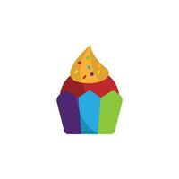 wereld trots dag, cupcakekleur vector icoon