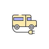 eco school- bus vector icoon