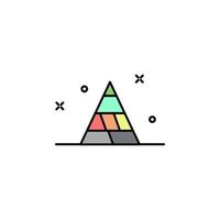 piramide diagram gekleurde vector icoon