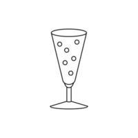 Champagne glas vector icoon