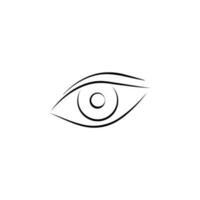 oog, anti veroudering, schoonheid, oogbol hand- getrokken vector icoon
