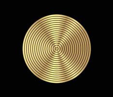 concentrisch cirkelelement. gouden luxe kleur ring. abstracte vectorillustratie voor geluidsgolf, gouden grafische, moderne decoratie voor websites, posters, banners, sjabloon eps10 vector