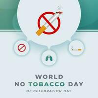 wereld Nee tabak dag viering vector ontwerp illustratie voor achtergrond, poster, banier, reclame, groet kaart