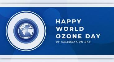 wereld ozon dag viering vector ontwerp illustratie voor achtergrond, poster, banier, reclame, groet kaart