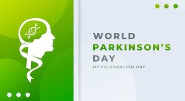 wereld parkinson ziekte dag viering vector ontwerp illustratie voor achtergrond, poster, banier, reclame, groet kaart